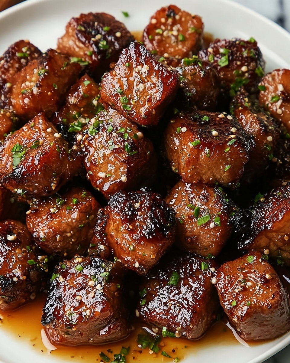 Irresistibly Savory Garlic Pork Bites: Easy Flavor Explosion! Recipe
